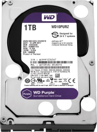 WD 1TB WD10PURZ Purple 64MB SATA3 6Gb/s HDD 7x24 Güvenlik Hard Disk 7/24